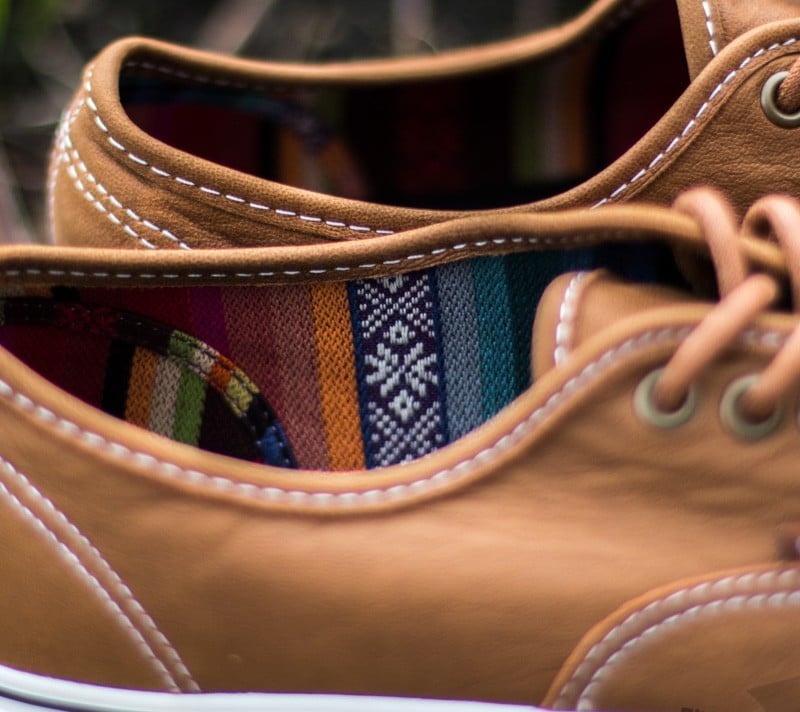 Mens vans brown leather sales