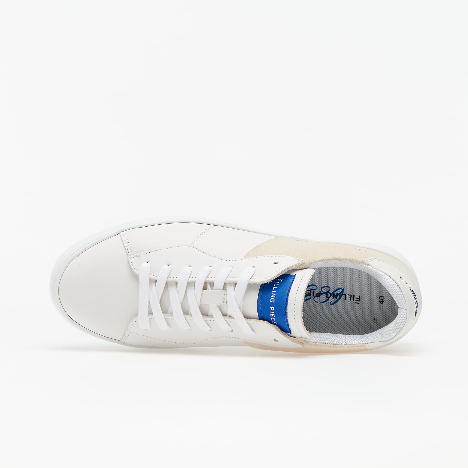Herenschoenen Filling Pieces Low Plain Court Organic White