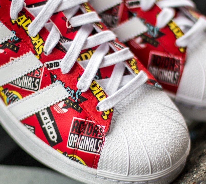 Men s shoes adidas Superstar Nigo AOP Scarlet FTW White Bluebird Footshop