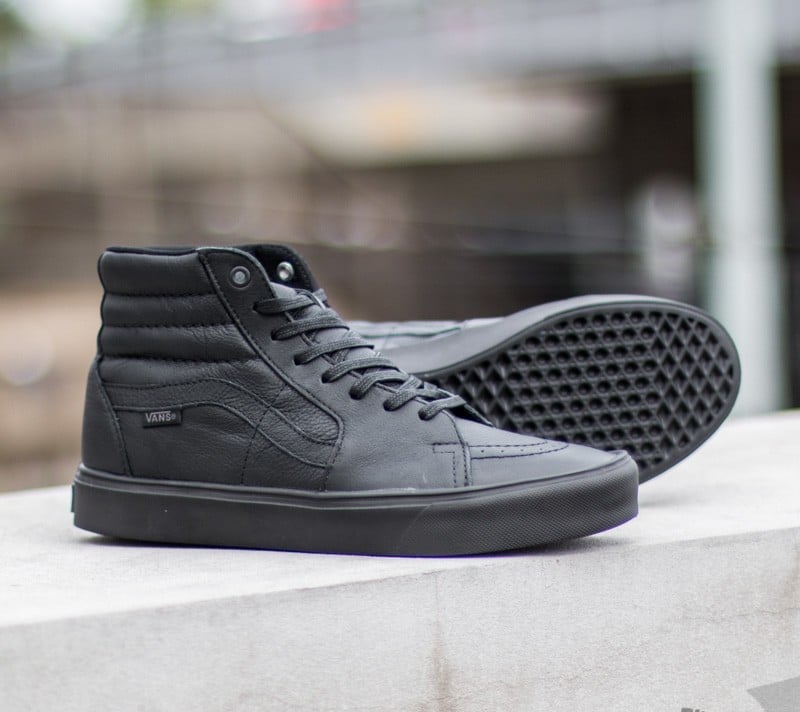 Vans sk8 outlet hi black leather