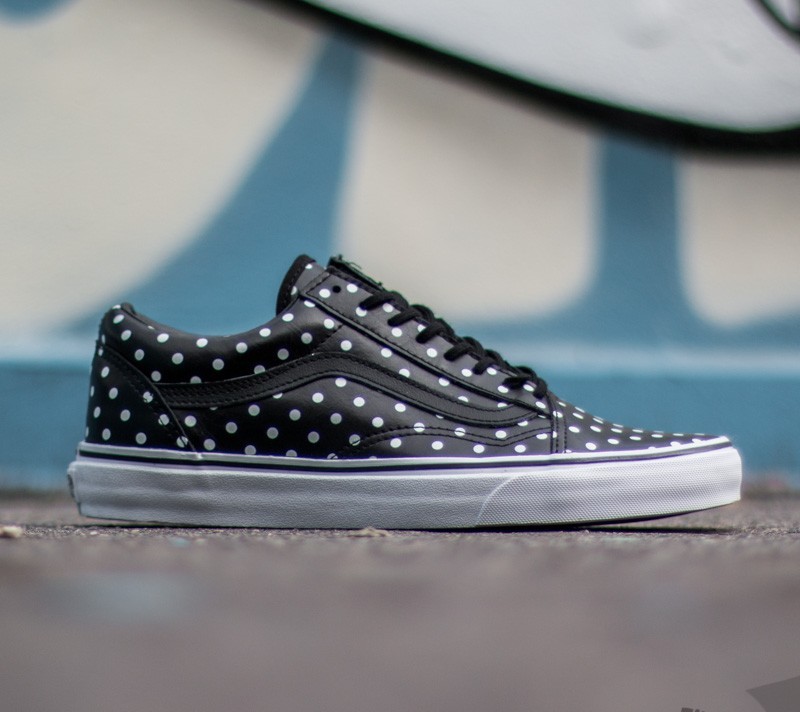 Zapatillas mujer Vans Old Skool Leather Polka Dots Black