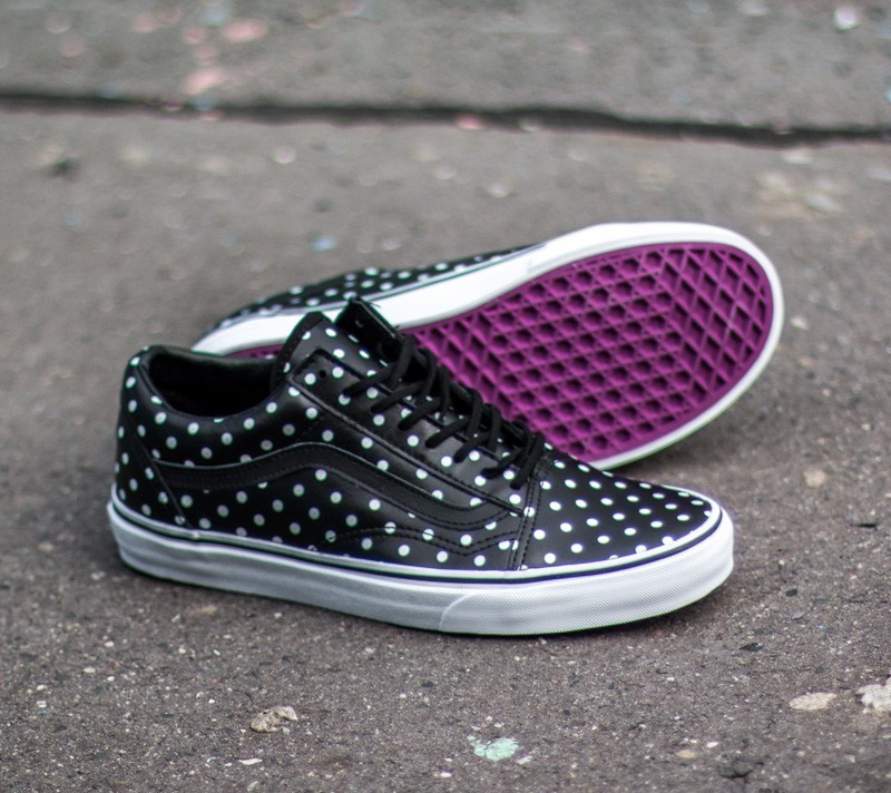 Zapatillas mujer Vans Old Skool Leather Polka Dots Black