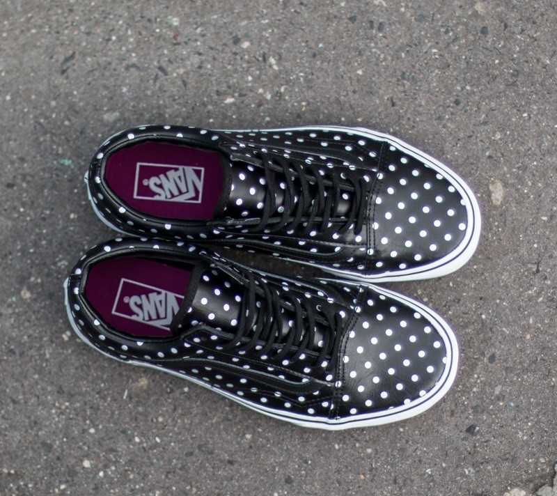 Zapatillas mujer Vans Old Skool Leather Polka Dots Black