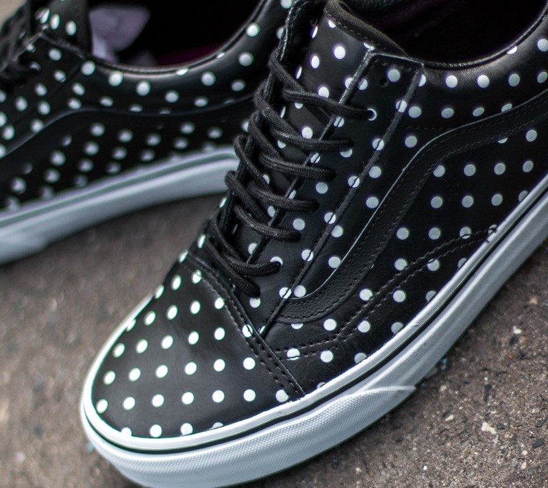 Zapatillas mujer Vans Old Skool Leather Polka Dots Black