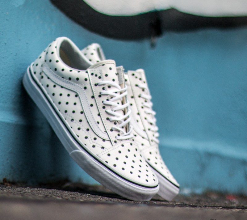 Zapatillas mujer Vans Old Skool Leather Polka Dots White