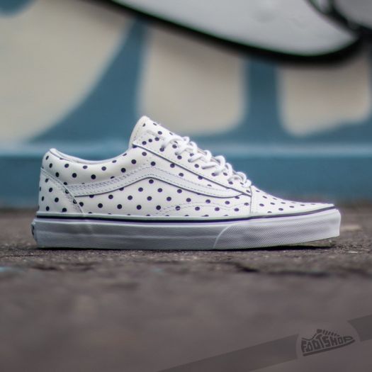 white polka dot vans