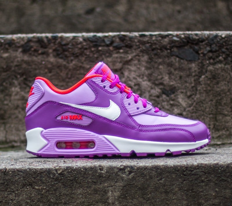 Damen Sneaker und Schuhe Nike Air Max 90 LTR GS Fuchsia Glow White Vivid Purple Footshop