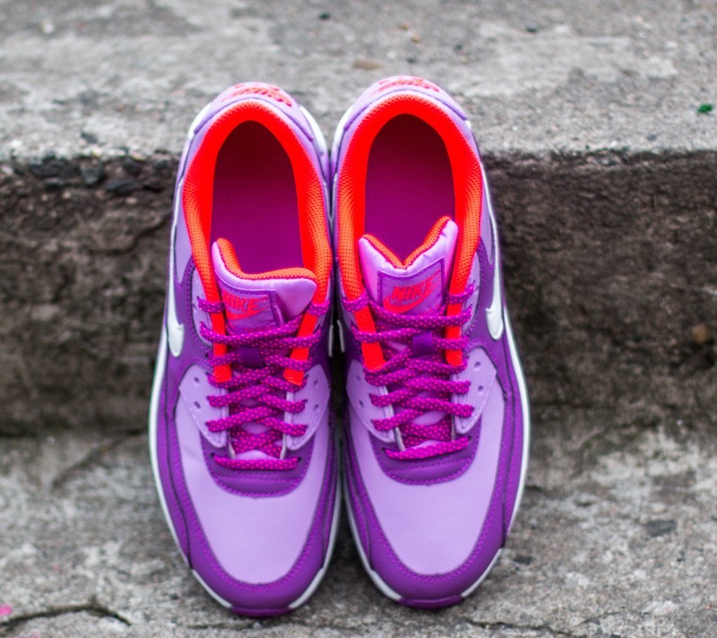 Damen Sneaker und Schuhe Nike Air Max 90 LTR GS Fuchsia Glow White Vivid Purple Footshop