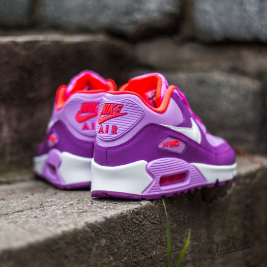 Frauen Nike Air Max 90 LTR GS Fuchsia Glow White Vivid Purple Footshop