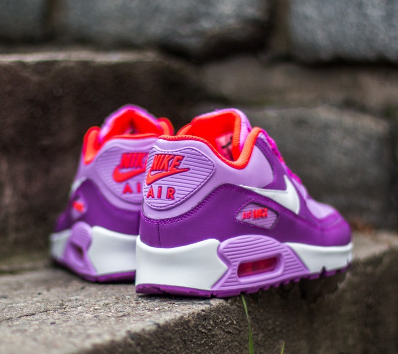 Women's shoes Nike Air Max 90 LTR (GS) Fuchsia Glow/ White Vivid Purple