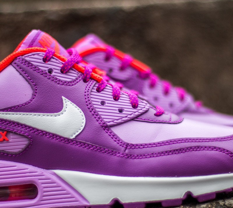 Women s shoes Nike Air Max 90 LTR GS Fuchsia Glow White Vivid Purple Footshop