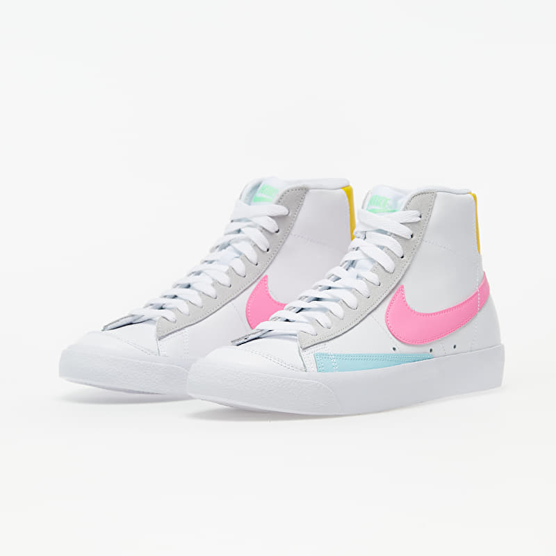 shoes nike nike blazer mid 77 pink blue