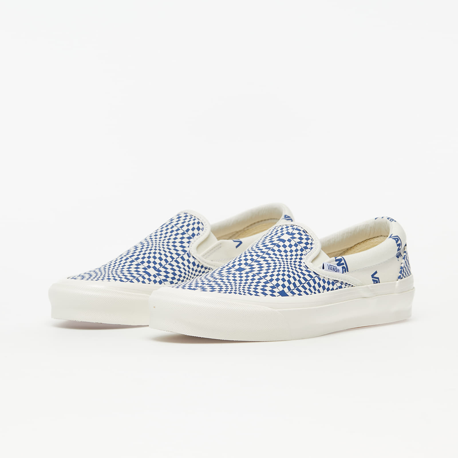 Herenschoenen Vans Vault OG Classic Slip-On (Canvas) Optical Checkerboard Blue/ Marshmallow