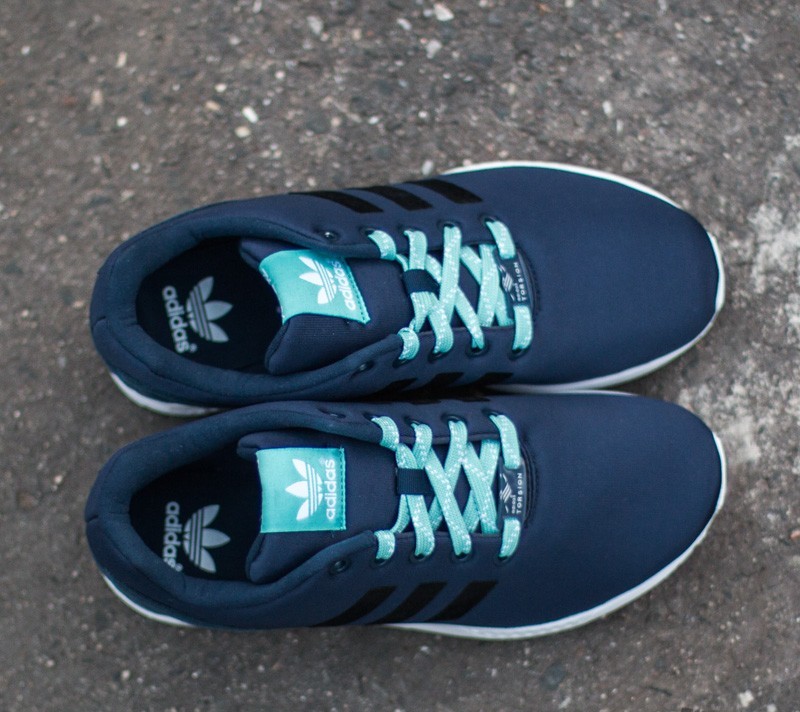 【超ポイント祭?期間限定】 Collegiate K Flux ZX adidas shoes Women's Navy/ Black Core トライアルセット・サンプル
