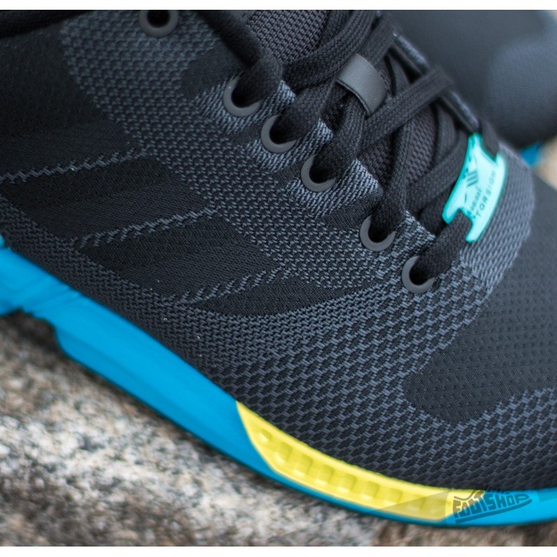 adidas ZX Flux Weave Core Black/ Core Black/ Light Aqua | Footshop