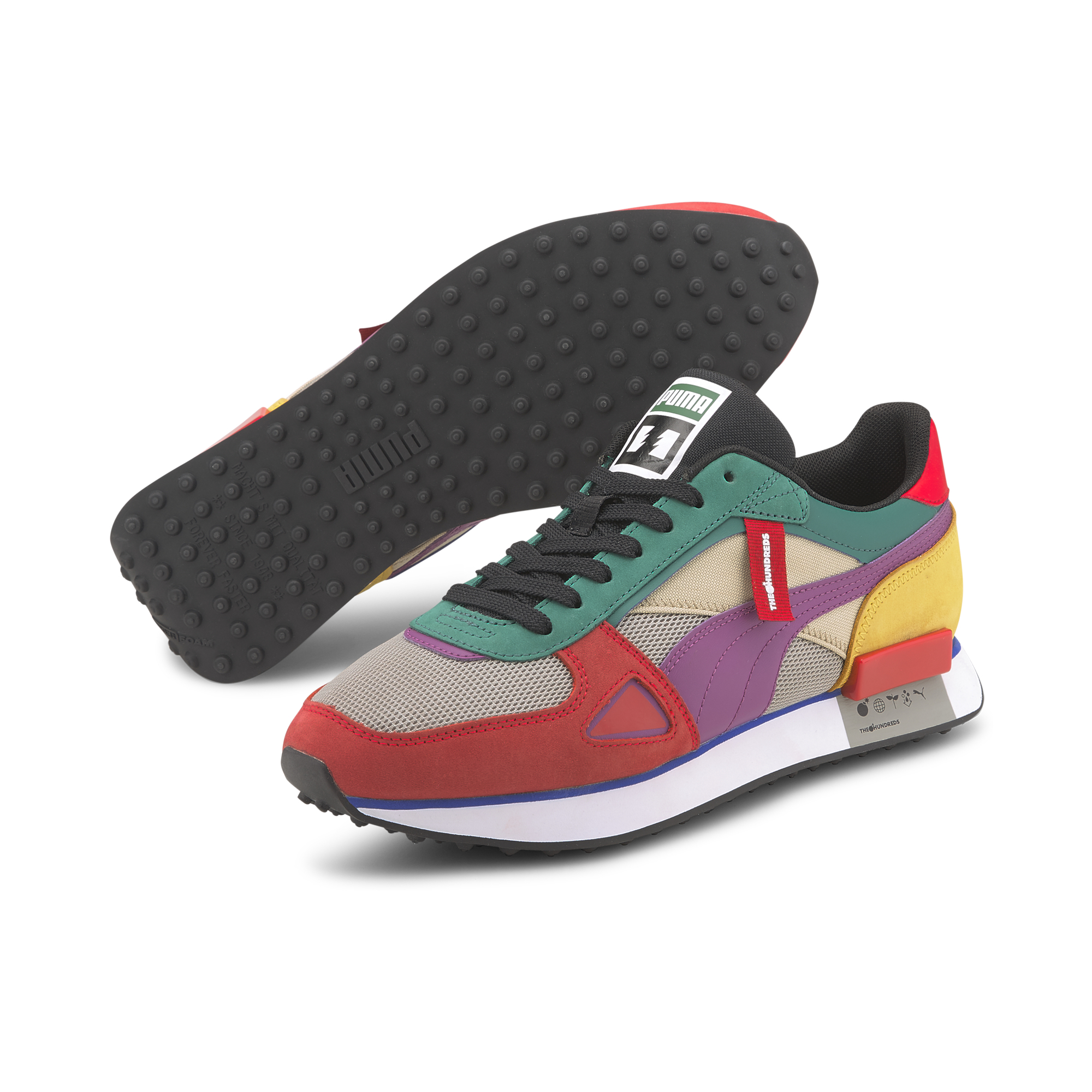 Herenschoenen Puma Future Rider HF THE HUNDREDS Molten Lava-Amethyst-White  | Footshop
