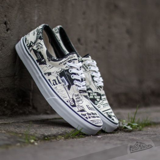 Vans on sale era newsprint