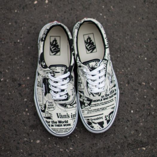 Newspaper print vans hot sale