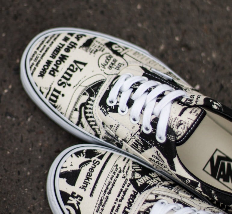 Men s shoes Vans Era Newsprint White Footshop