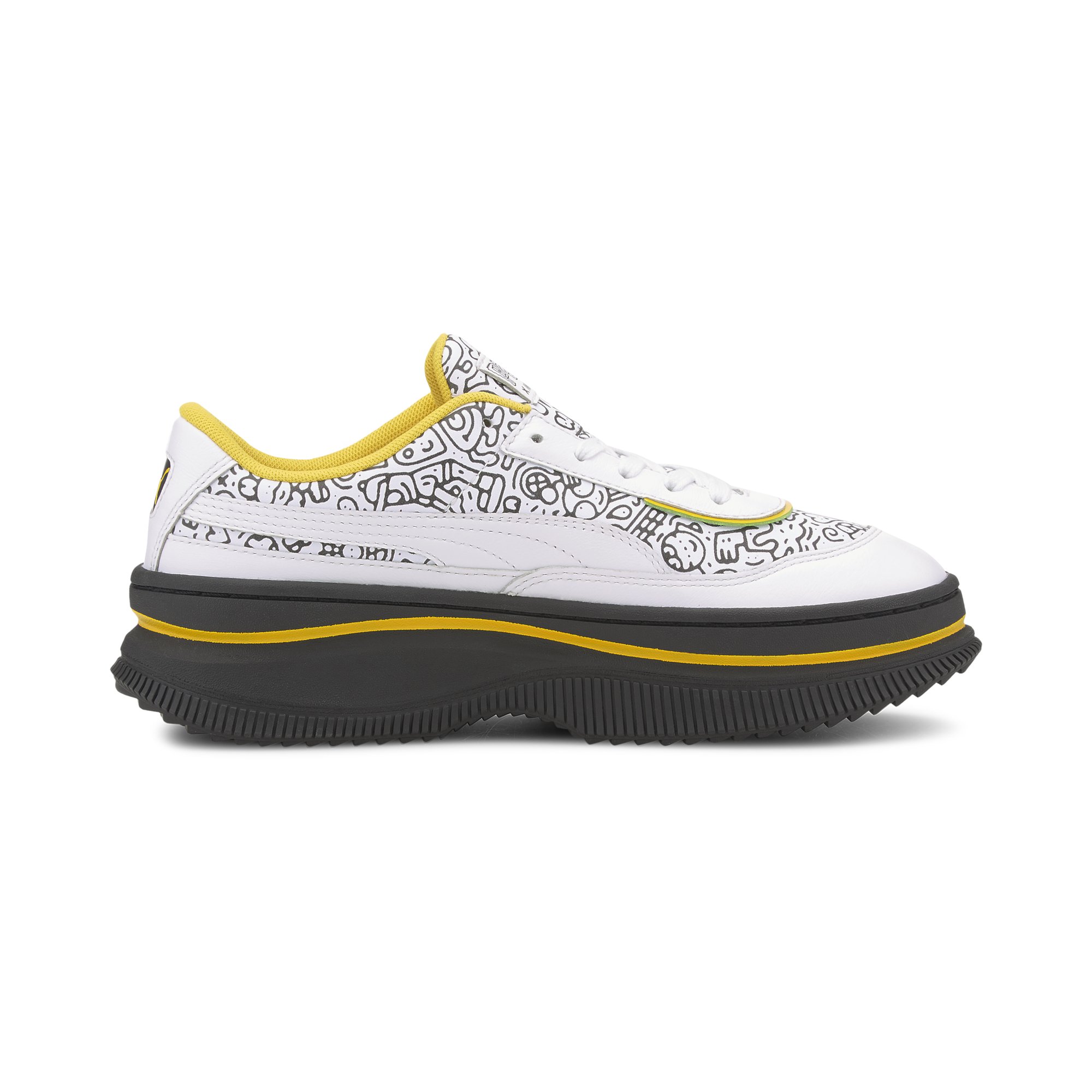 Naiste jalatsid Puma DEVA MR DOODLE Puma White-Black-C. Yellow