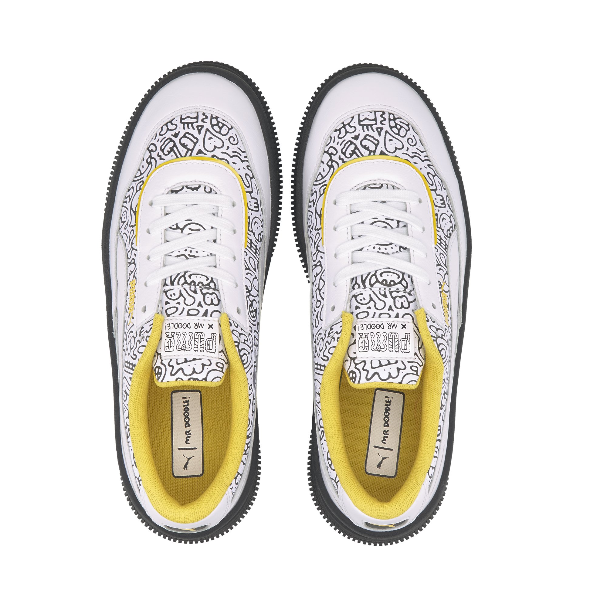 Naiste jalatsid Puma DEVA MR DOODLE Puma White-Black-C. Yellow