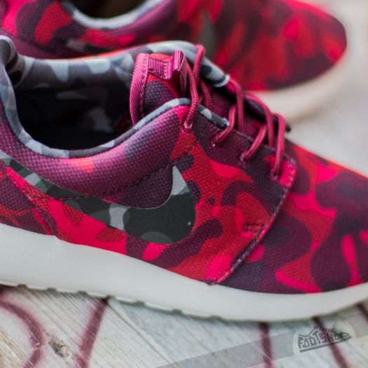 Nike Roshe Run Print Dames Rood shop