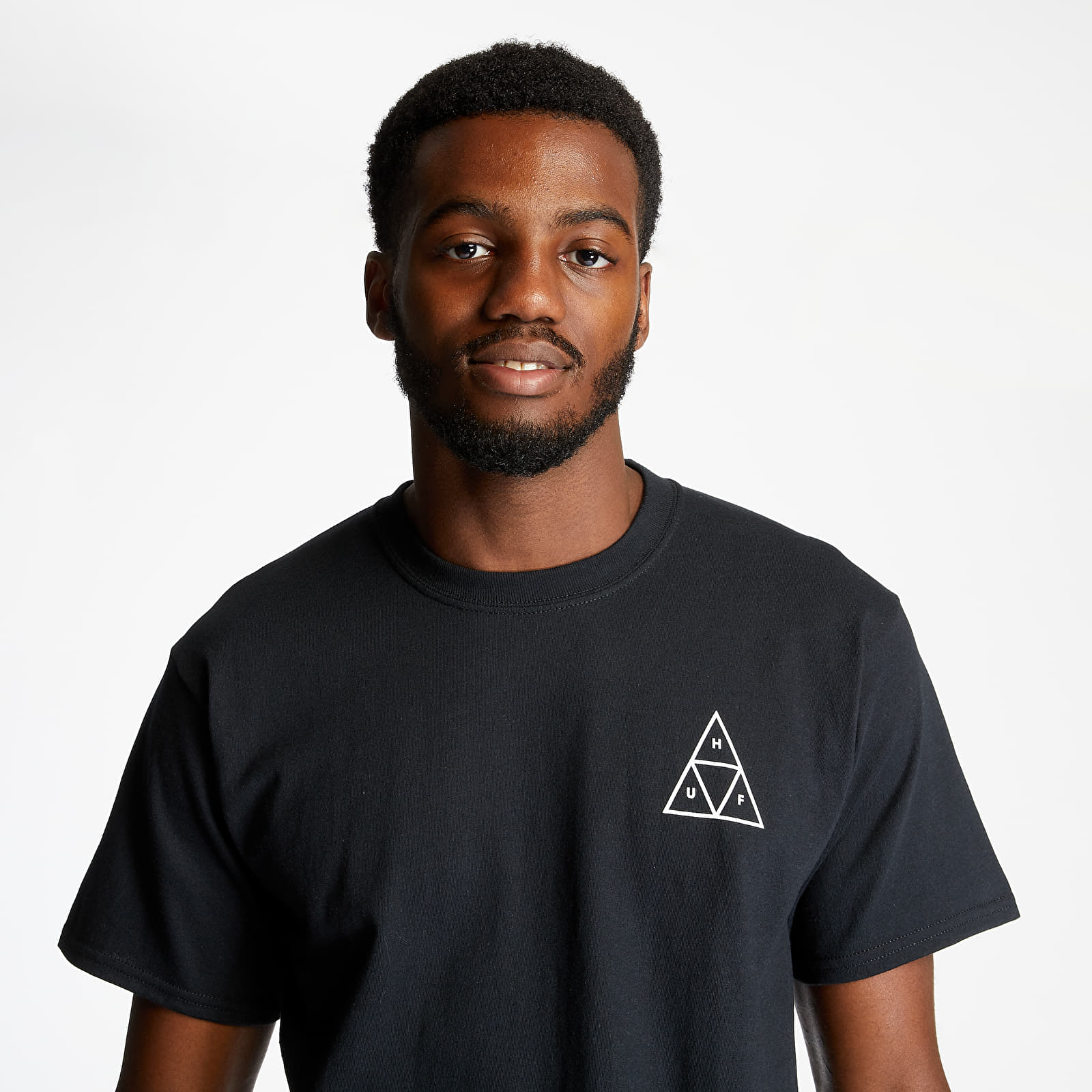 Trička HUF Essentials Triple Triangle Tee Black