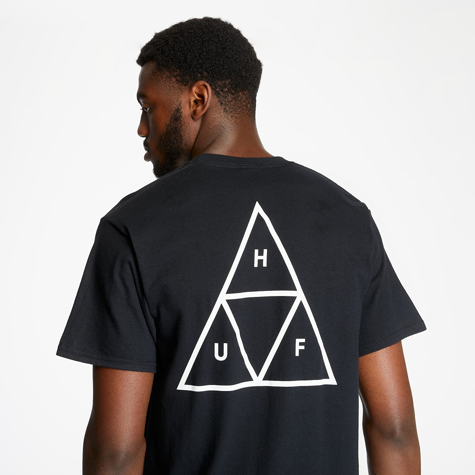 Trička HUF Essentials Triple Triangle Tee Black