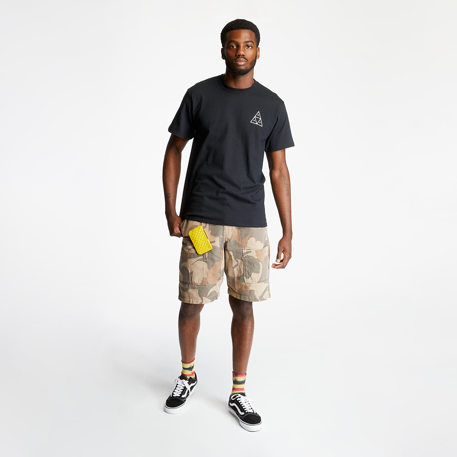Trička HUF Essentials Triple Triangle Tee Black