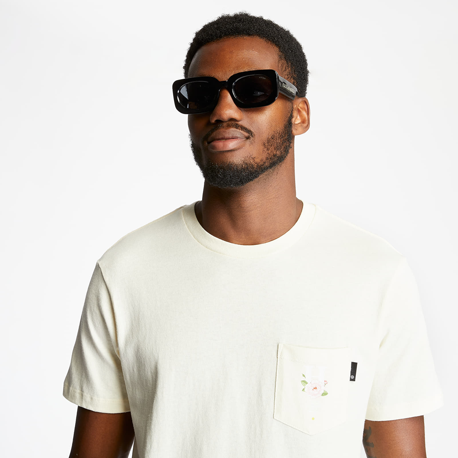 T-Shirts HUF Central Park Pocket Tee Cream