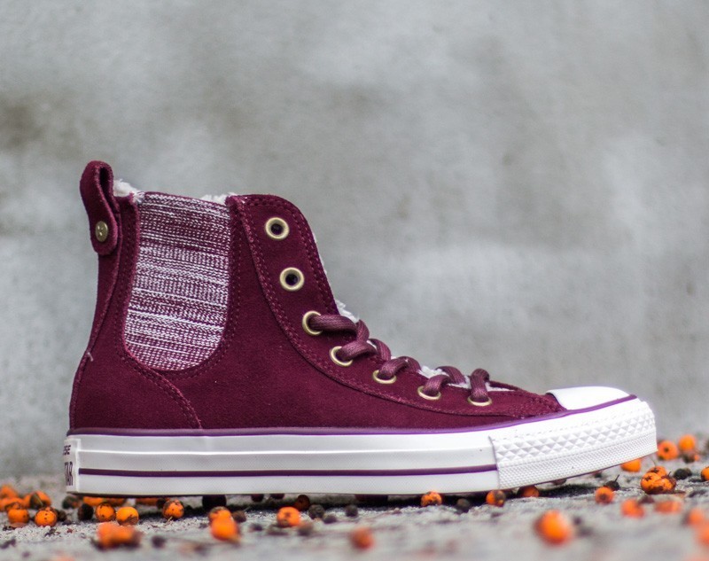 Converse chuck taylor chelsee hi b deep bordeau hot sale