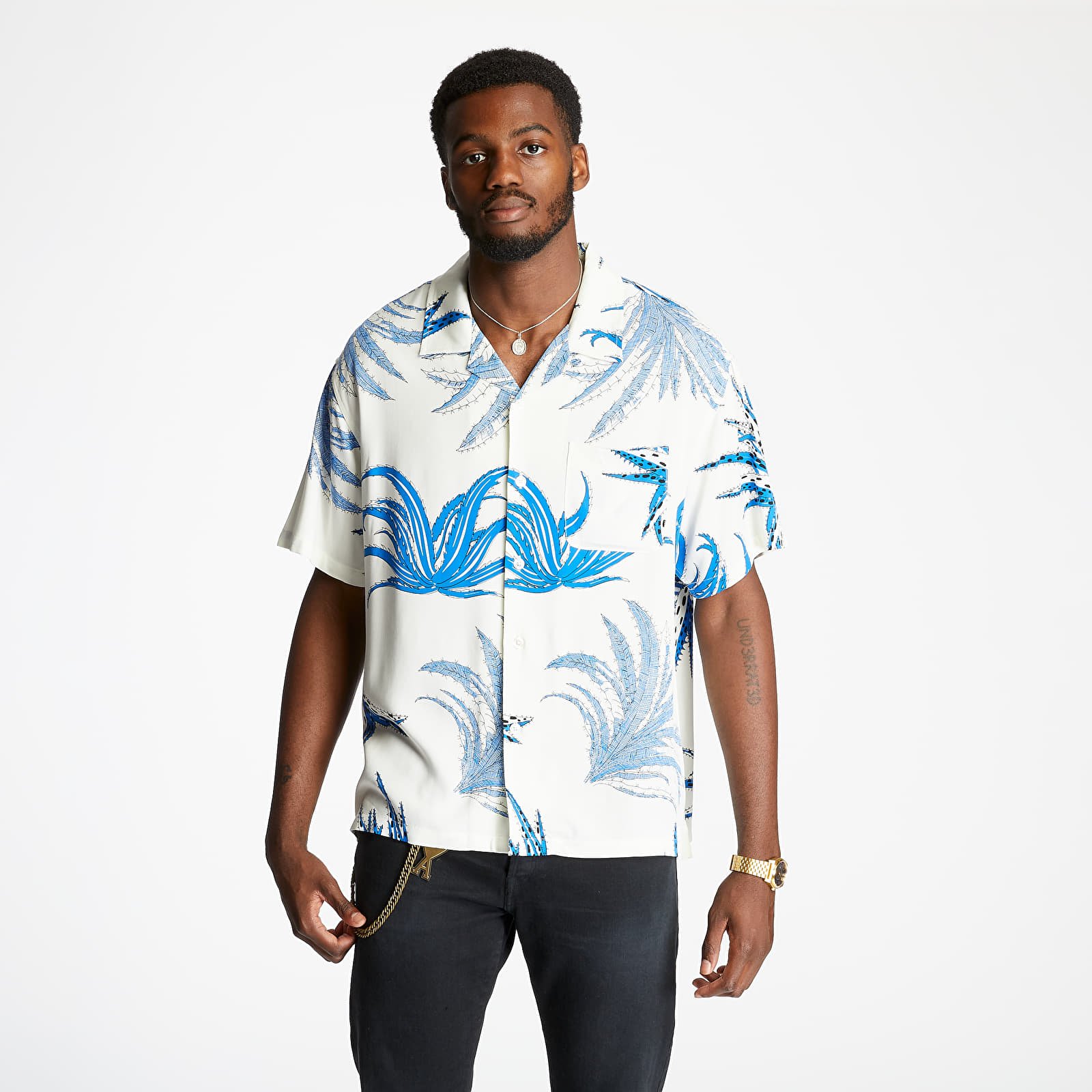 Košele Stüssy Cactus Rayon Shirt White