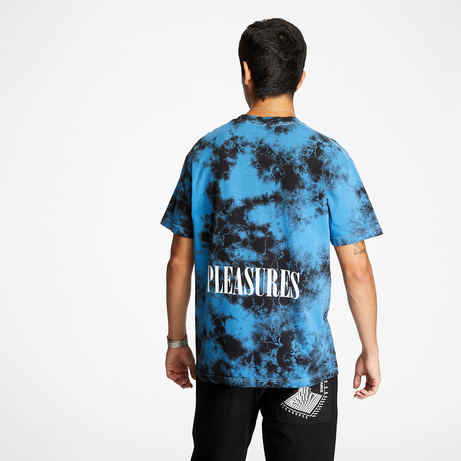 Marškinėliai PLEASURES Drugs Help Tee Blue/ Black