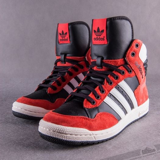 Adidas high tops red black and white new arrivals