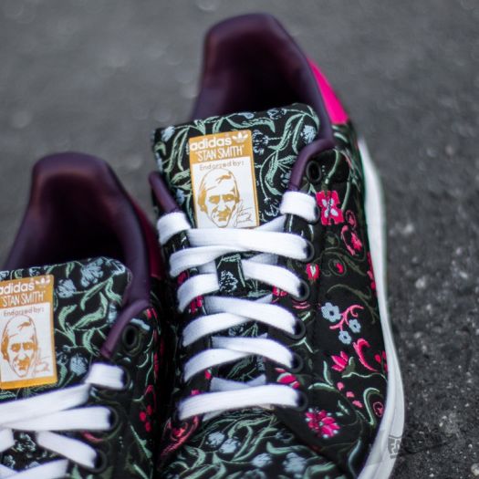 Adidas stan smith floral black deals