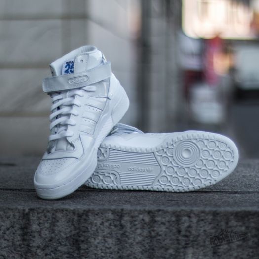 adidas originals forum mid sneakers in triple white