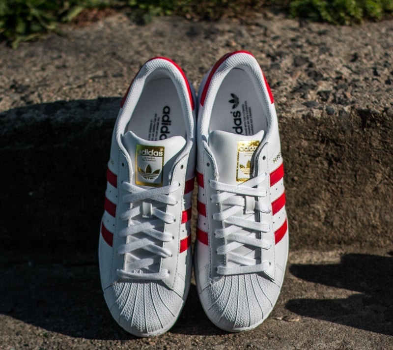 Herren Sneaker und Schuhe adidas Superstar Foundation Ftw White/ Scarlet/ Ftw White