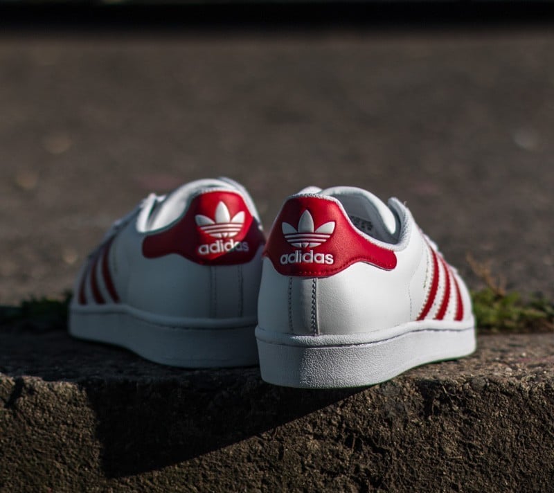 Herren Sneaker und Schuhe adidas Superstar Foundation Ftw White/ Scarlet/ Ftw White