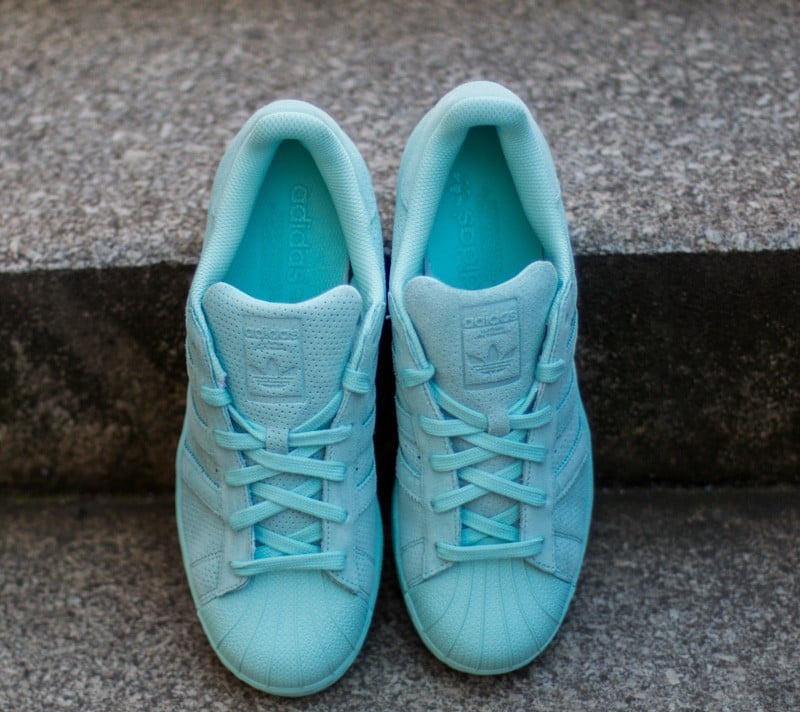 Adidas superstar suede aqua sale