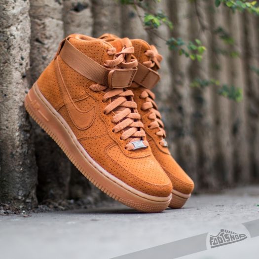 Air force 1 high shop brown suede