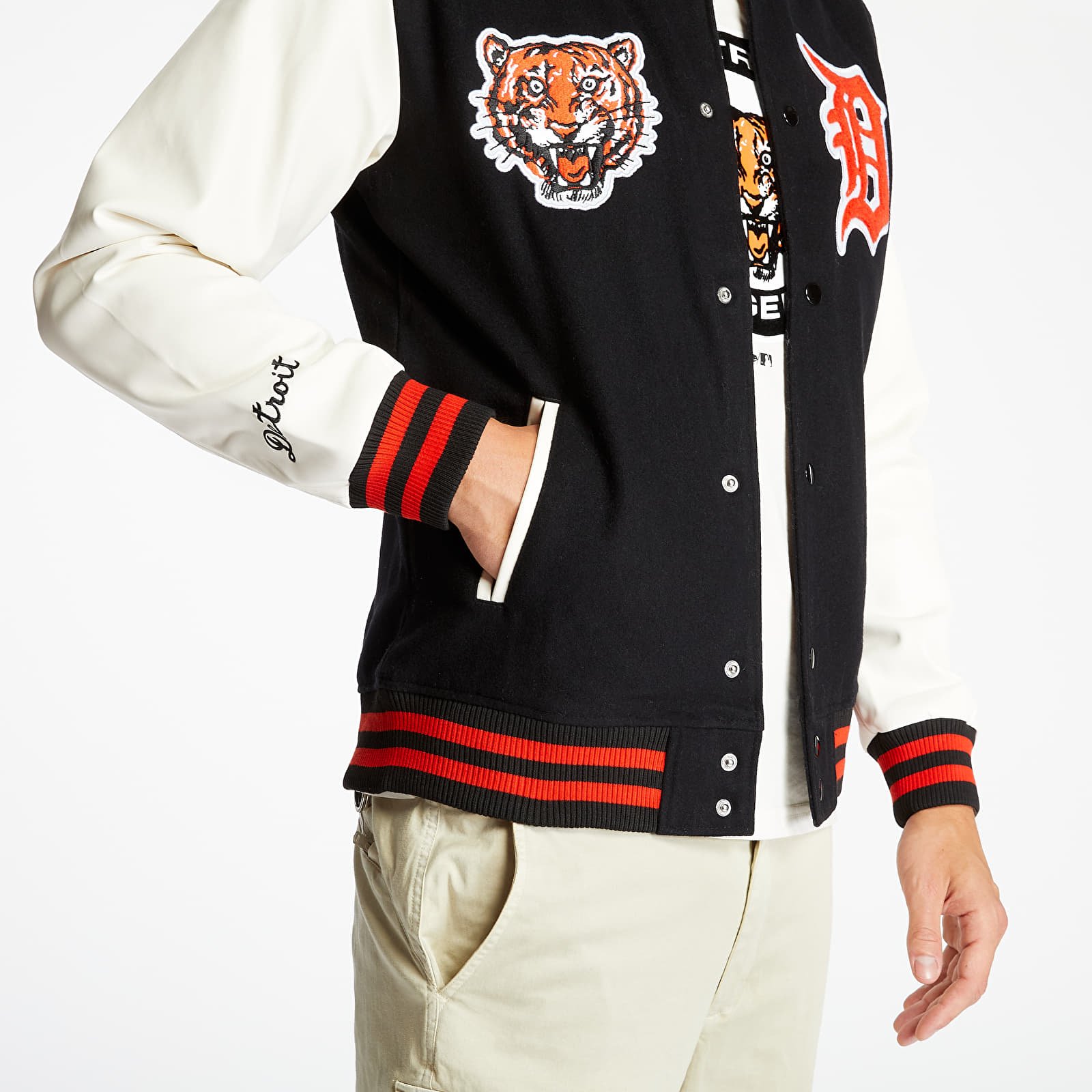 Jacken New Era MLB Detroit Tigers Cooperstown Jacket Black