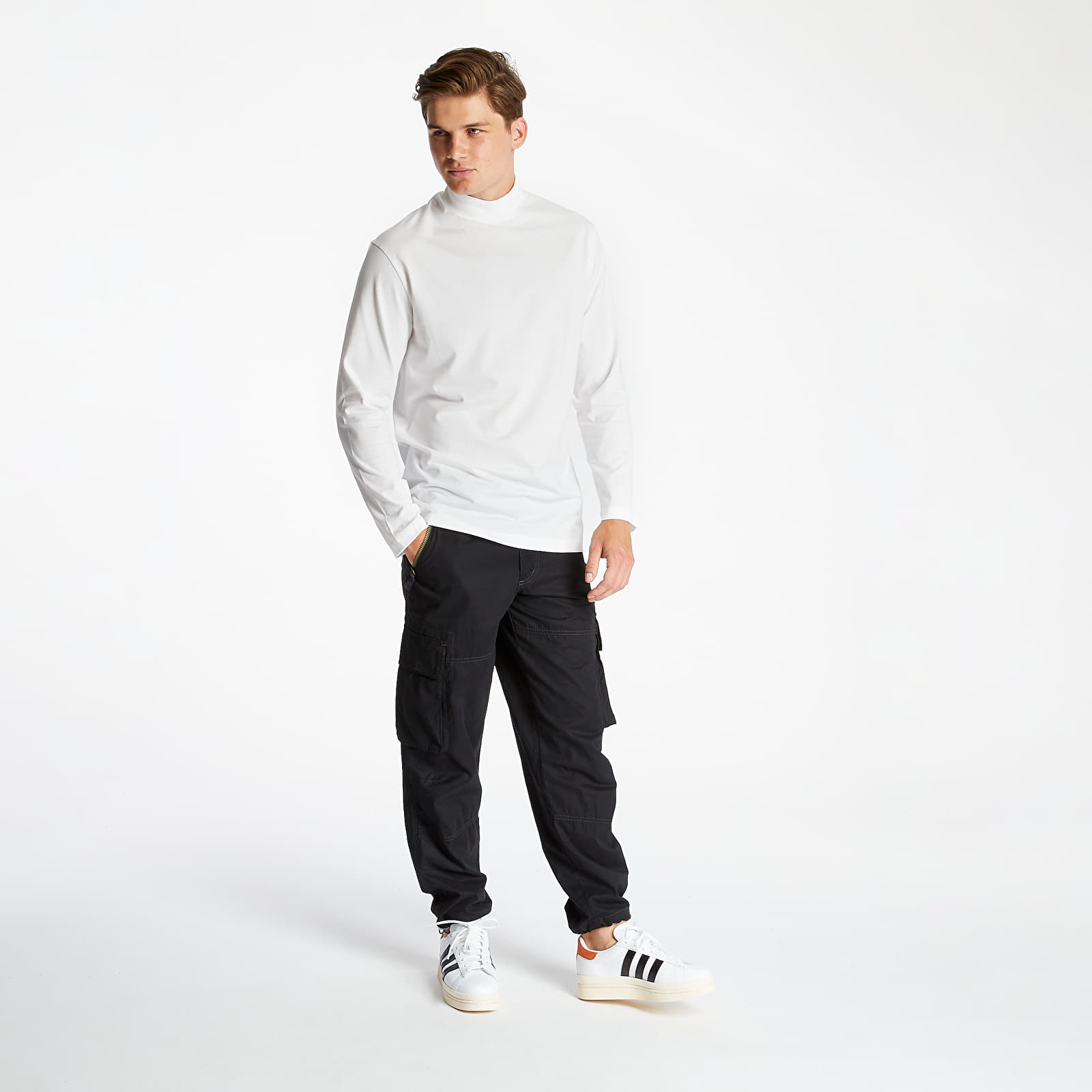 Y-3 Classic Mock Neck Longsleeve Tee Core White | Footshop
