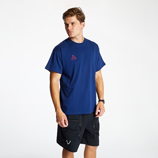 T shirts Nike ACG Logo Tee Blue Void Dark Beetroot Footshop