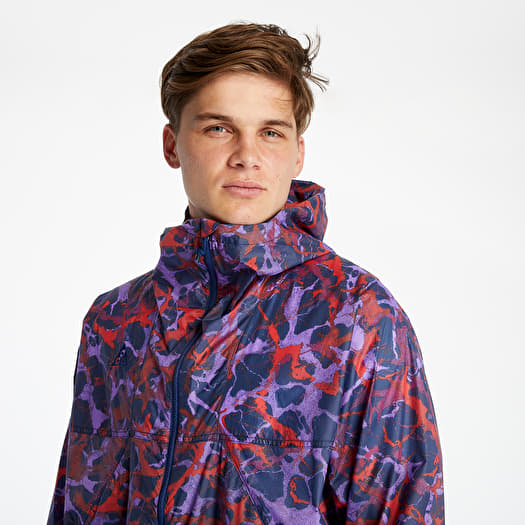 Jackets Nike ACG NRG Lightweight AOP Jacket Blue Void Habanero Red Footshop