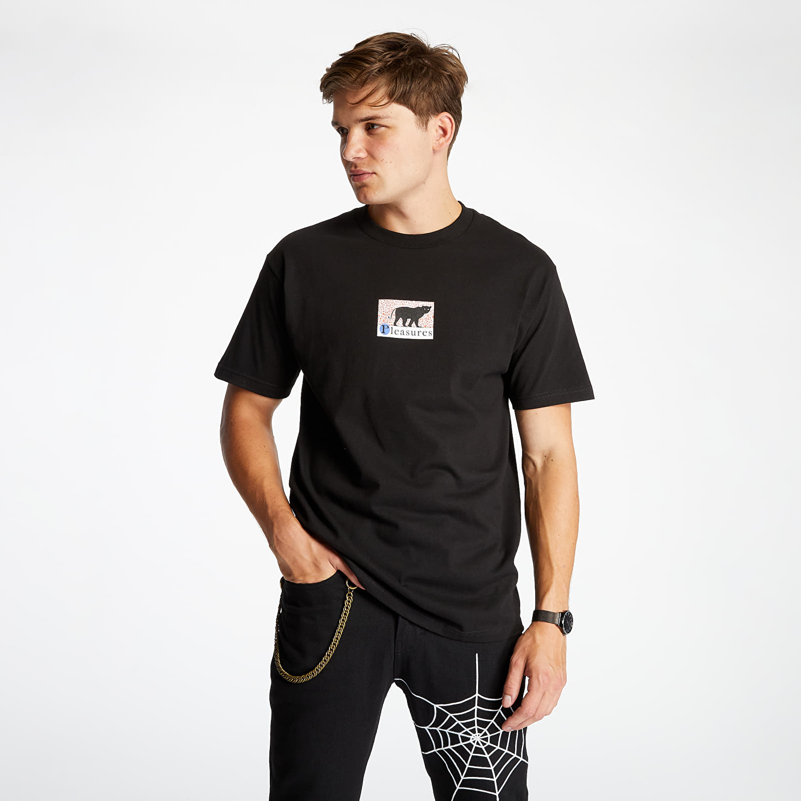 T-shirts PLEASURES Big Cat Tee Black