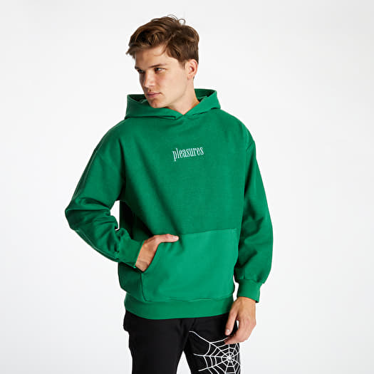 Hoodies and sweatshirts PLEASURES Logic Reverse Terry Hoodie Green Footshop