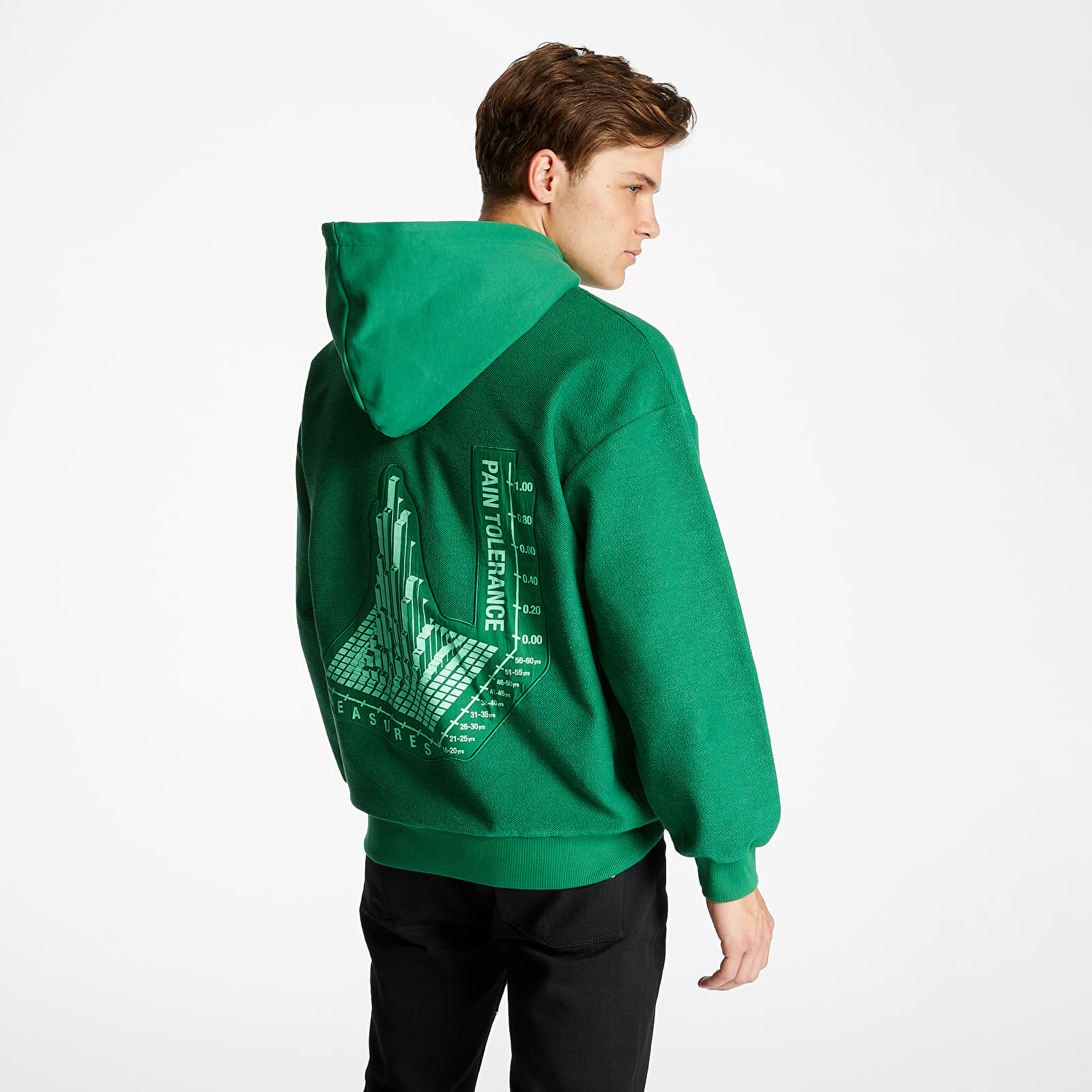 Hoodies and sweatshirts PLEASURES Logic Reverse Terry Hoodie Green Footshop