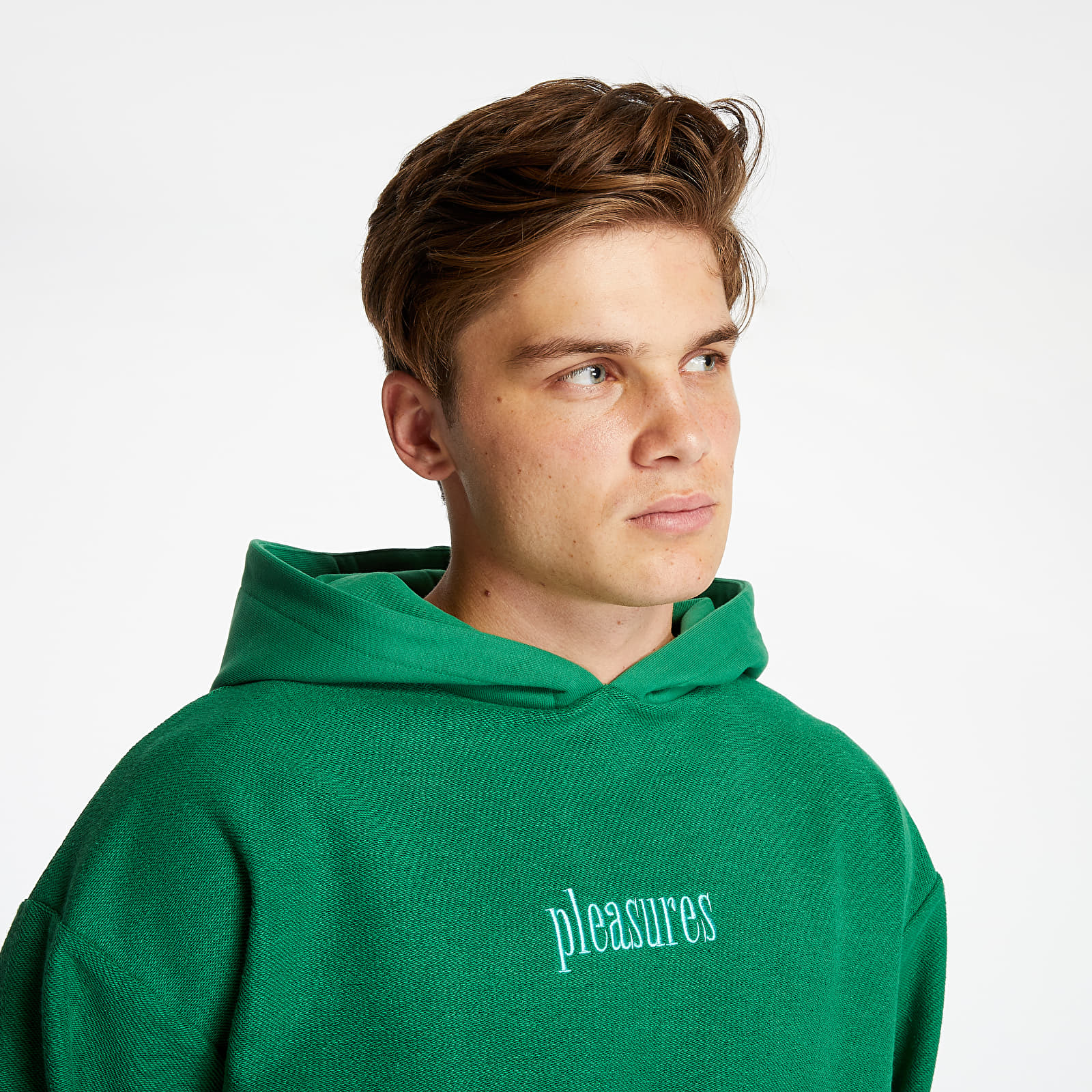 Pleasures green hoodie clearance
