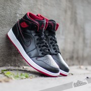 Air Jordan 1 Mid Black/ Black-White-Gym Red