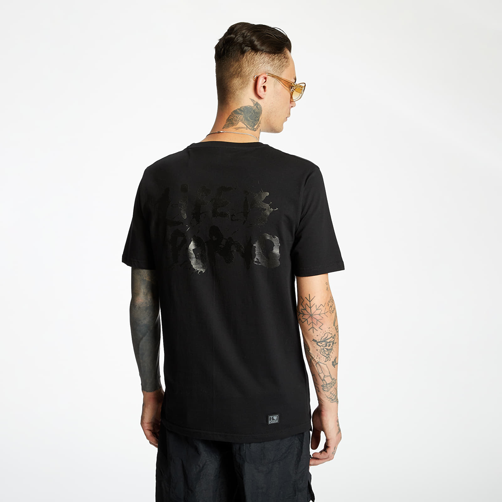 Trička LIFE IS PORNO Double Tee Black